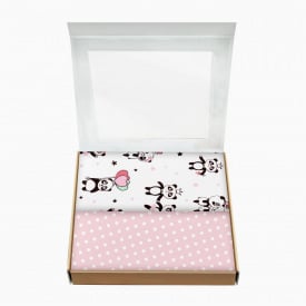 Набір пелюшок COSAS ROSE PANDA Бязь 80х100 см 2 шт Білий