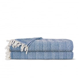 Плед бавовняний COSAS RHOMB 200х230 см CS4 Синій