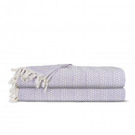 Плед бавовняний COSAS RHOMB 200х230 см CS2 Фіолетовий