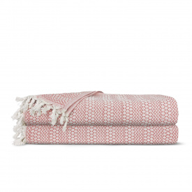 Плед бавовняний COSAS RHOMB 200х230 см CS1 Рожевий