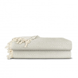 Плед хлопковый COSAS DIAMOND 180х230 см Серый