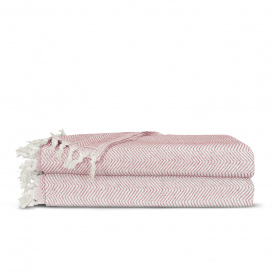 Плед бавовняний COSAS TWISTY 200х230 см CS3 Рожевий