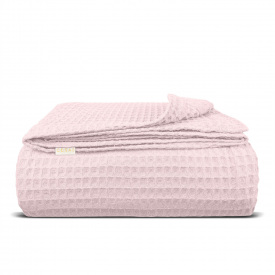 Плед-покривало вафельне COSAS 160х230 см Flamingo Greek Waffle Сакура