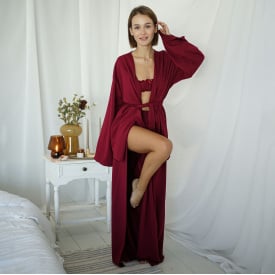 Домашній костюм COSAS Serena Home L Бордовый