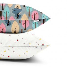 Набор наволочек COSAS GRAY WOLF 40х60 см Серый/Белый