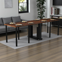 Стол кухонный Tobi Sho "Диалог" раскладной на колесах для кухни, гостиной, офиса, 800х2750х730 мм Файервуд Коростень