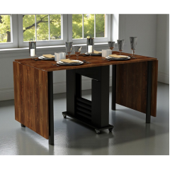 Стол кухонный Tobi Sho "Диалог" раскладной на колесах для кухни, гостиной, офиса, 800х2750х730 мм Файервуд Коростень