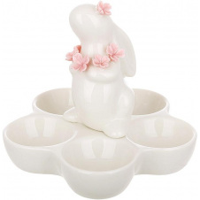 Тарілка-підставка на 5 яєць Bona Bunny 14 см Білий DP261432