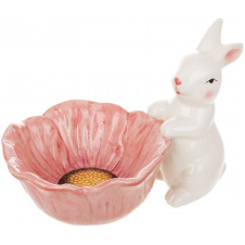 Піала Bona Bunny with pink flower 670 мл Різнокольоровий DP261706