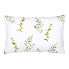 Сімейна постіль з простирадлом на гумці GREEN FOLIAGE COSAS Зелений 2х160х220 см Братське