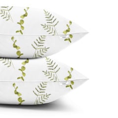 Двуспальное постельное белье GREEN FOLIAGE CS3 COSAS Зеленый 180х220 см Березно