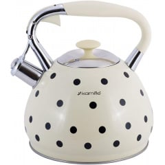Чайник для плиты из нержавеющей стали 3л Milk in black polka dots Kamille DP262108 Вознесенск