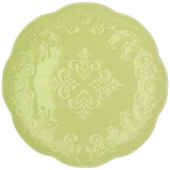 Набор круглых тарелок BonaDi Ceramic Green Butterfly 21 см Салатовый 6 шт DP231001 Днепрорудное