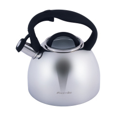 Чайник 2.7л з нержавіючої сталі зі свистком та бакелітовою ручкою Kamille KL226374 Нова Каховка