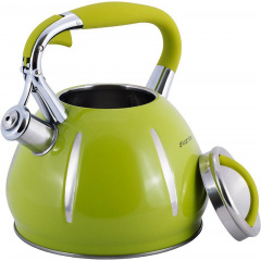 Чайник 3л из нержавеющей стали со свистком зеленый Kamille DP112949 Вольнянск