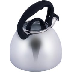 Чайник з нержавіючої сталі зі свистком 2.7 л з чорною ручкою Kamille DP91365 Дубно