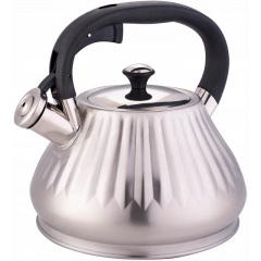 Чайник для плиты Whistling Kettle Marshmallow 3л из нержавеющей стали 3л silver Kamille DP262115 Березно