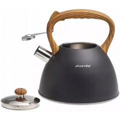 Чайник для плиты из нержавеющей стали 3л black Kamille DP262113 Ромны