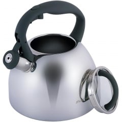 Чайник з нержавіючої сталі зі свистком 2.7 л з сірої ручкою Kamille DP91364 Іршава