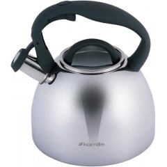 Чайник з нержавіючої сталі зі свистком 2.7 л з сірої ручкою Kamille DP91364 Іршава