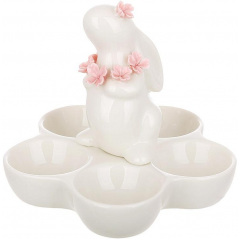 Тарілка-підставка на 5 яєць Bona Bunny 14 см Білий DP261432 Ясногородка