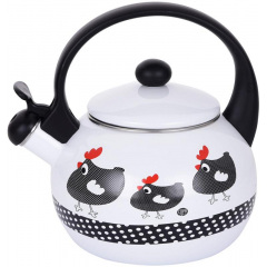 Емальований чайник для плити Chickens із нержавіючої сталі 2,2л Kamille DP262120 Київ