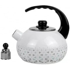 Эмалированый чайник для плиты Triangles из нержавеюшей стали 2,5л Kamille DP262124 Самбор