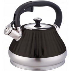 Чайник для плиты Whistling Kettle Marshmallow из нержавеющей стали 3л black Kamille DP262114 Конотоп
