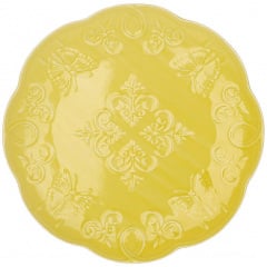 Набор круглых тарелок BonaDi Ceramic Yellow Butterfly 21 см Желтый DP231003 Кременец