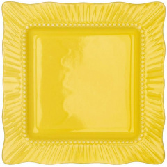 Набір квадратних тарілок BonaDi Yellow 20х20 см Жовтий 6 шт DP230992 Ладан