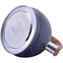 Чайник Marble 2л из нержавеющей стали со свистком черный мрамор Kamille DP112956 Первомайск