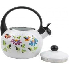 Эмалированый чайник для плиты Flowers из нержавеюшей стали 2,2л Kamille DP262119 Киев