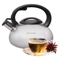 Кухонный чайник из нержавеющей стали со свистком 2.5л Kamille KL225300 Кобыжча