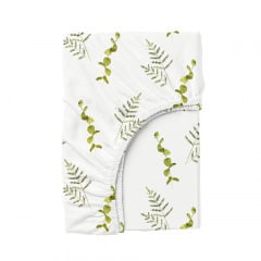 Простирадло на резинці COSAS GREEN FOLIAGE Ранфорс 140х200х20 см Зелений Бородянка