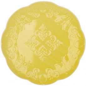 Набір круглих тарілок BonaDi Ceramic Yellow Butterfly 21 см Жовтий DP231003