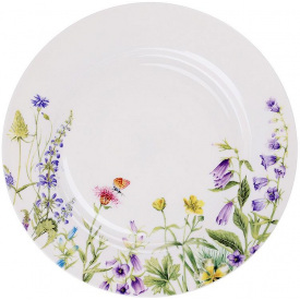 Набор обеденных тарелок BonaDi Цветочный 27 см Разноцветный 6 шт DP231045