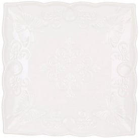 Обідній набір тарілок BonaDi Місто Ажур 31х31 см Білий 2 шт DP231629