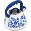 Чайник для плиты Flower field из нержавеющей стали 2,7л white with blue Kamille DP262118 Гуляйполе