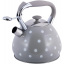 Чайник для плиты из нержавеющей стали 3л Grey with white polka dots Kamille DP262109 Киев