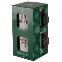 Набор чашек Limited Edition NY Warmly Green Grey 320 мл 2 шт Белый (7133566) Киев