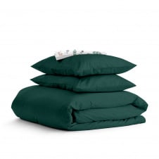 Сімейна постіль з простирадлом на гумці Pine CS4 COSAS Зелений 2х160х220 см