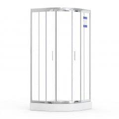 Душова кабіна Britc Lira 90x90 см з піддоном Сріблясто-білий Сарни