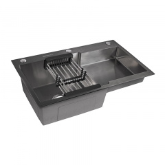 Кухонная мойка Britc HM HS7848LB-B 78x48x21 см Серый Вознесенск