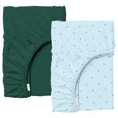 Набор Простыня на резинке 90х200 см 2 шт PINE Cosas Разноцветный Гуляйполе