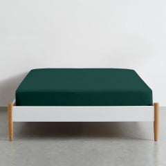 Простынь на резинке COSAS PINE DARK Ранфорс 90х200х20 см Зеленый Гуляйполе
