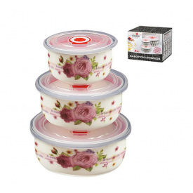 Набор салатников с крышкой Frico Разноцветный 3 шт FRU-435