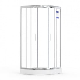 Душевая кабина Britc Lira 90x90 см с поддоном Серебристо-белый