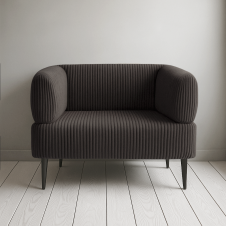 Крісло офісне Tobi Sho Бенно-1 з підлокітниками для офісу, вітальні 1000х720х750 велюр вельвет Lotus 15/GREY BROWN