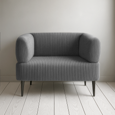 Крісло офісне Tobi Sho Бенно-1 з підлокітниками для офісу, вітальні 1000х720х750 велюр вельвет Lotus 96/GREY