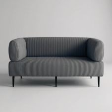 Диван офисный Tobi Sho Бенно-1 с подлокотниками для офиса, гостиной 1800х720х750 велюр вельвет Lotus 96/GREY